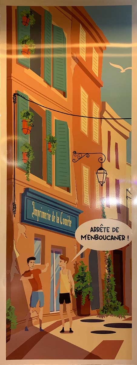 Flat design illustration Marseille