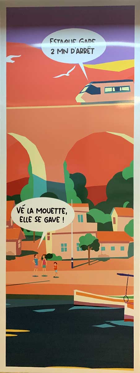 Flat design illustration Marseille