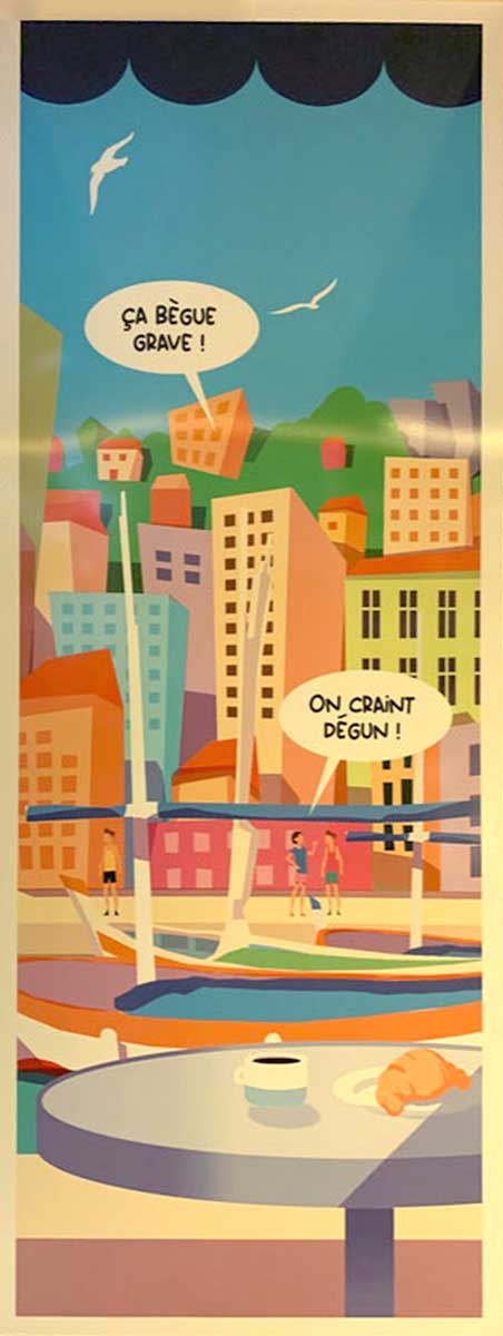 Flat design illustration Marseille